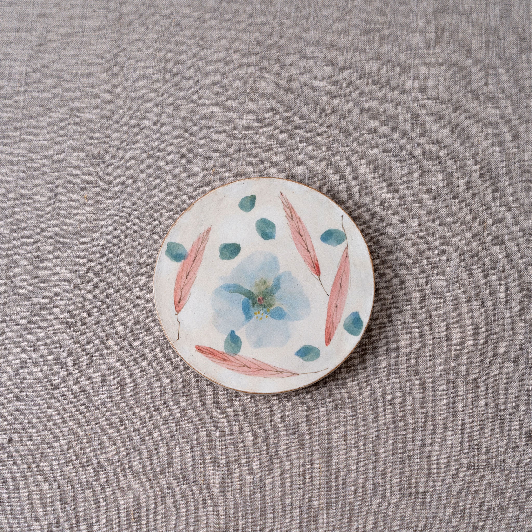 4.75" Plant Painting Round Plate - Image 10