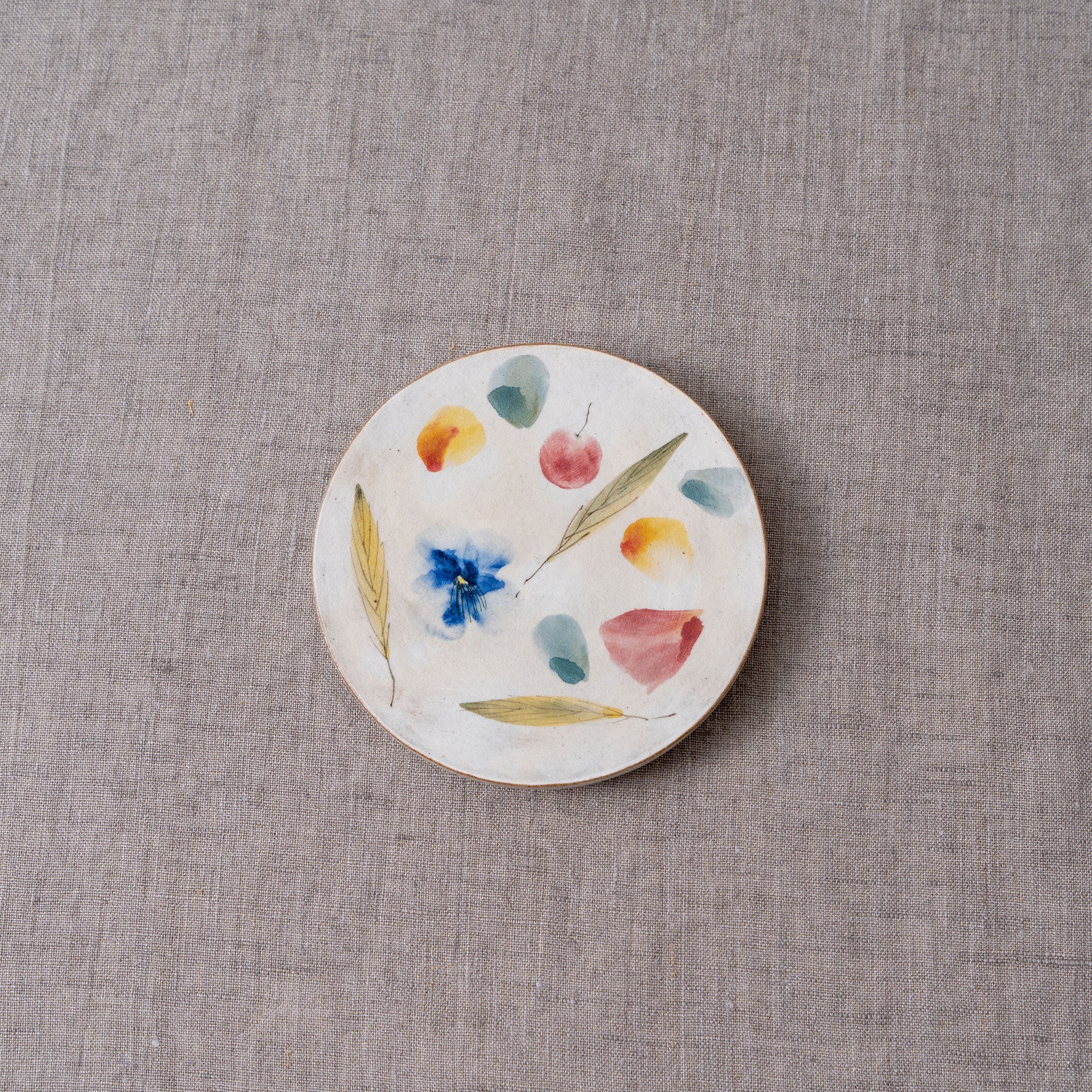 4.75" Plant Painting Round Plate - Image 5