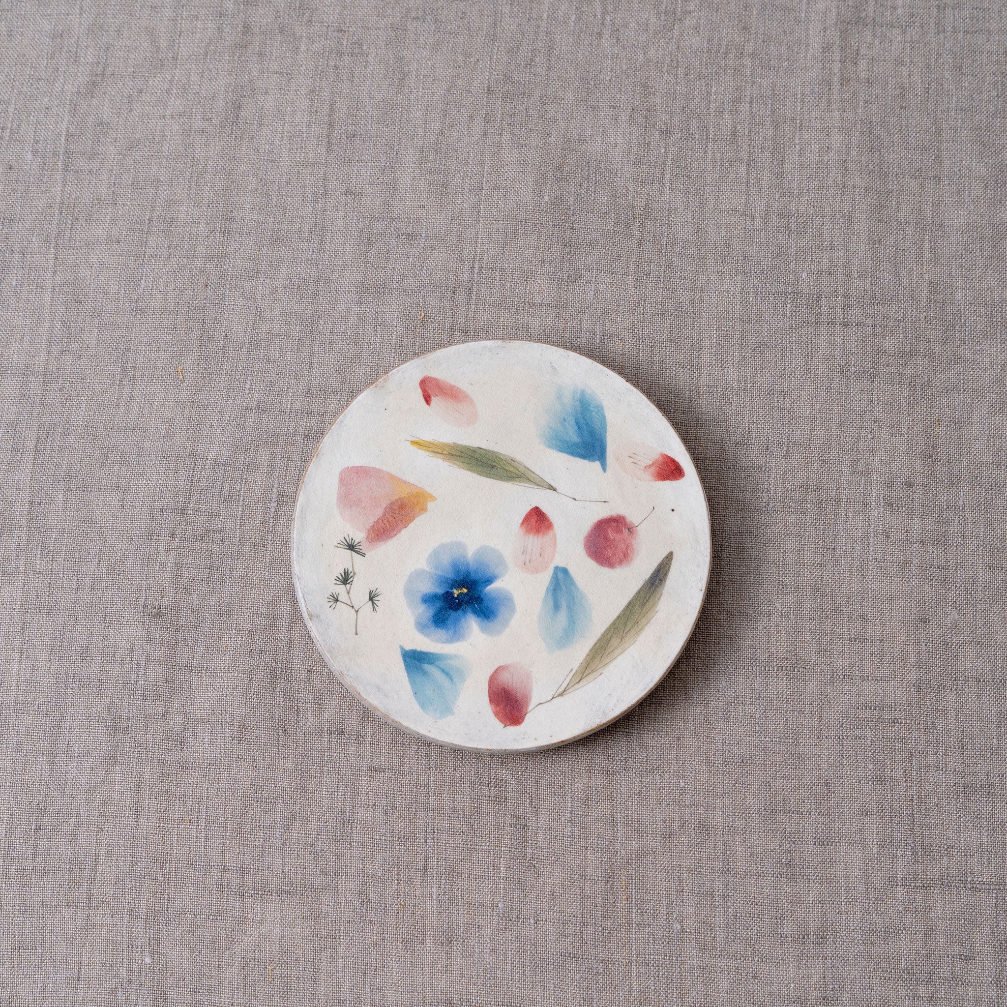 4.75" Plant Painting Round Plate - Image 6