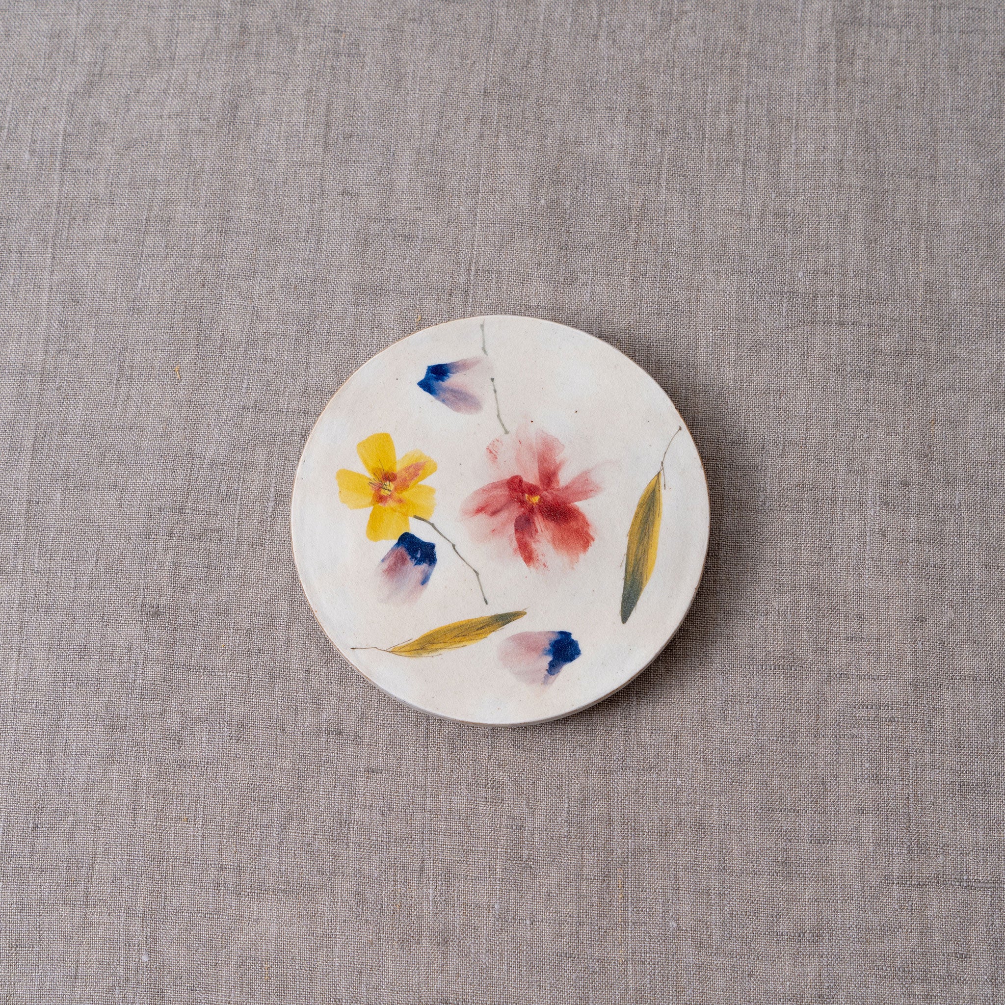 4.75" Plant Painting Round Plate - Image 7