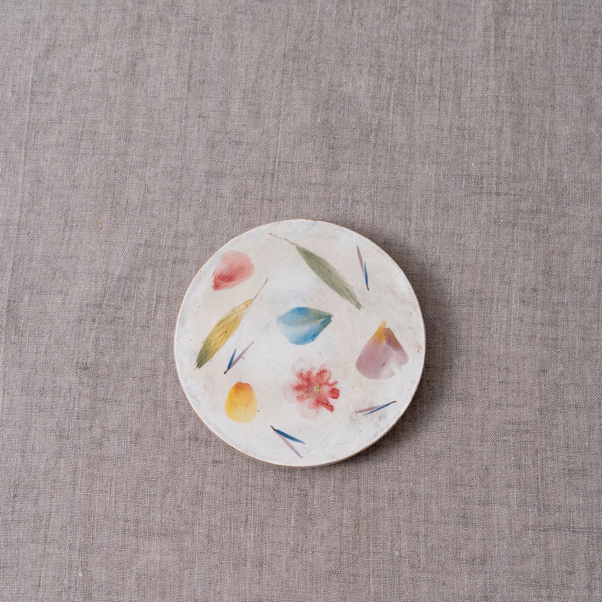 4.75" Plant Painting Round Plate - Image 8