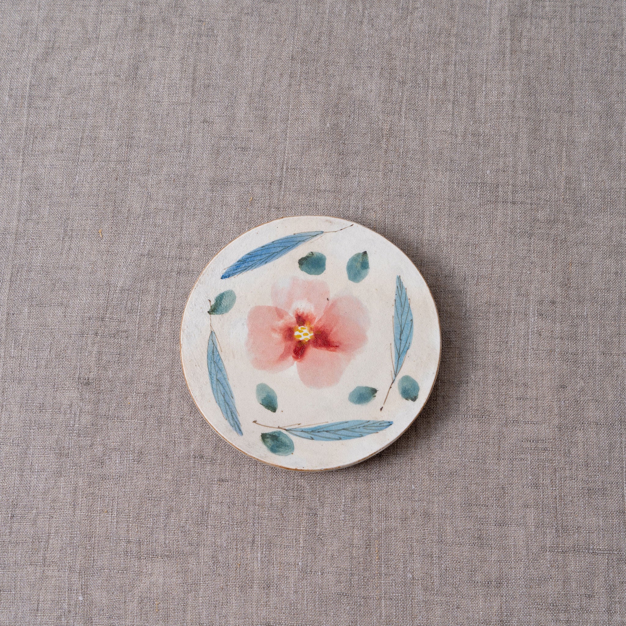 4.75" Plant Painting Round Plate - Image 9
