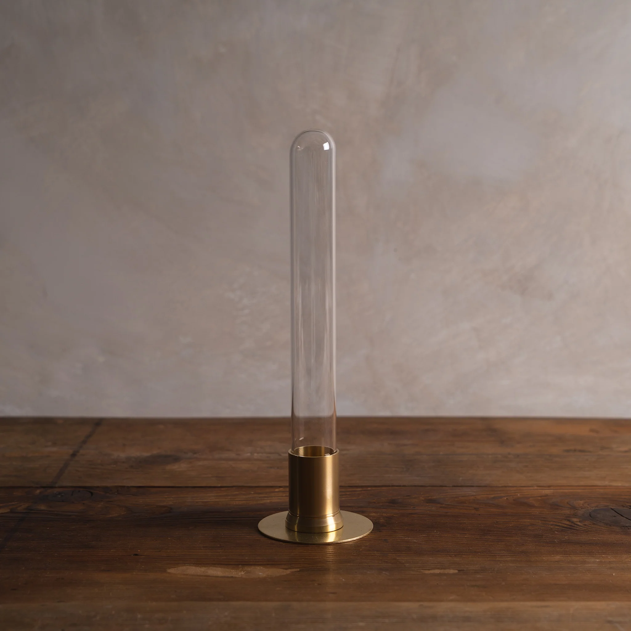 Japanese Herbarium Brass Flower Vase with Glass Dome - Image 3