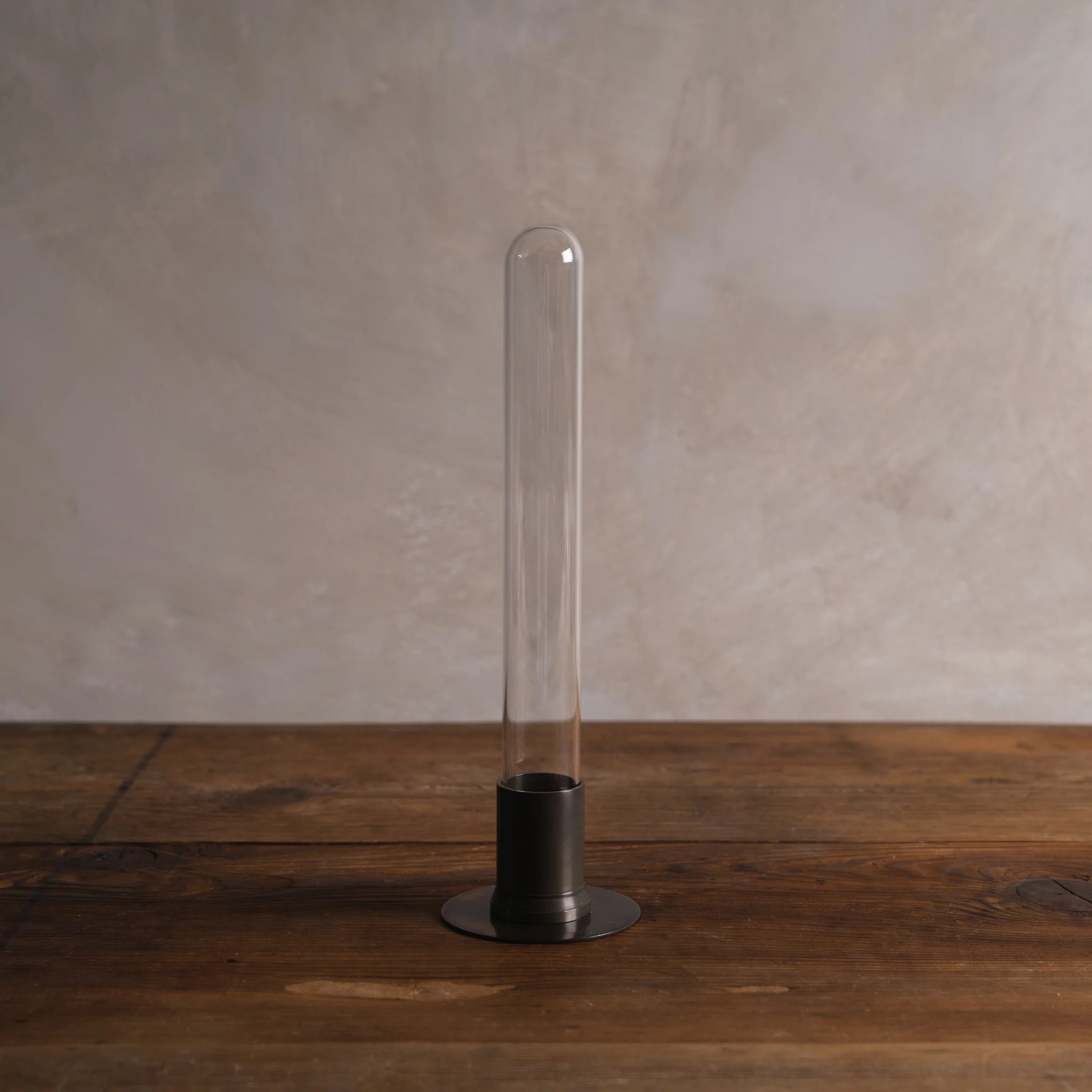 Japanese Herbarium Rusty Brass Flower Vase with Glass Dome - Image 3