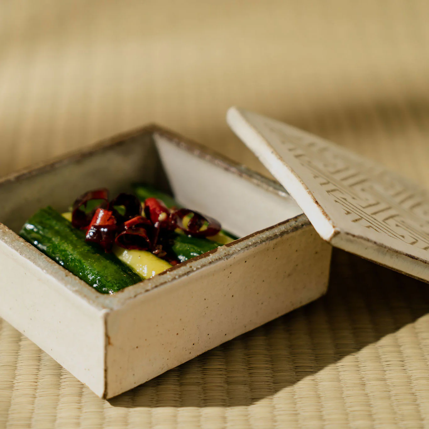 Square Box with Patterned Lid - Image 4